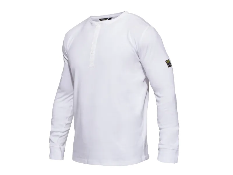 F.ENGEL Explore Grandad - Langærmet T-Shirt - Str. M - Model: 0930-565 - Farve: Hvid