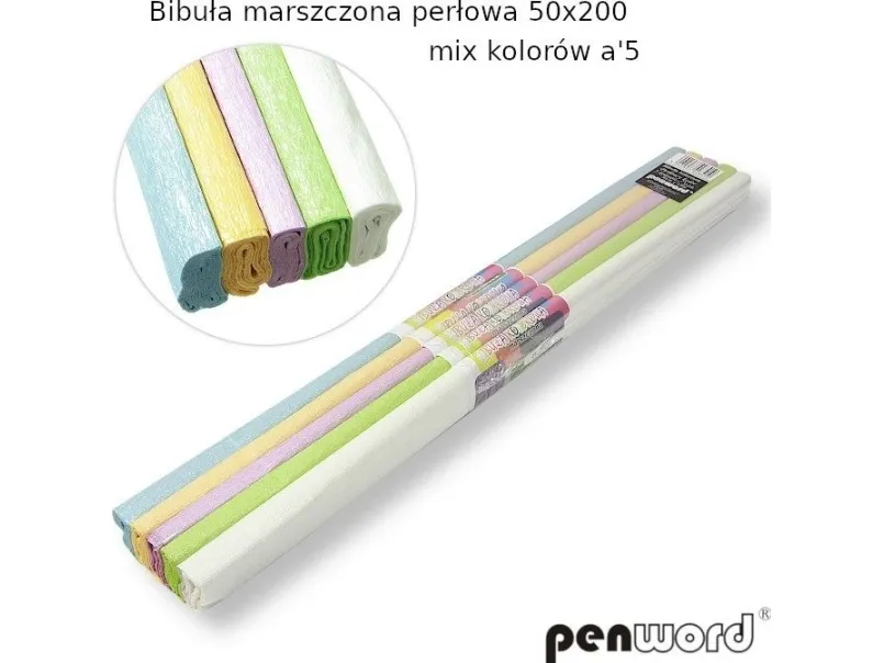 Mønstret perlemorspapir 50x200 cm 5 stk pris per pakke