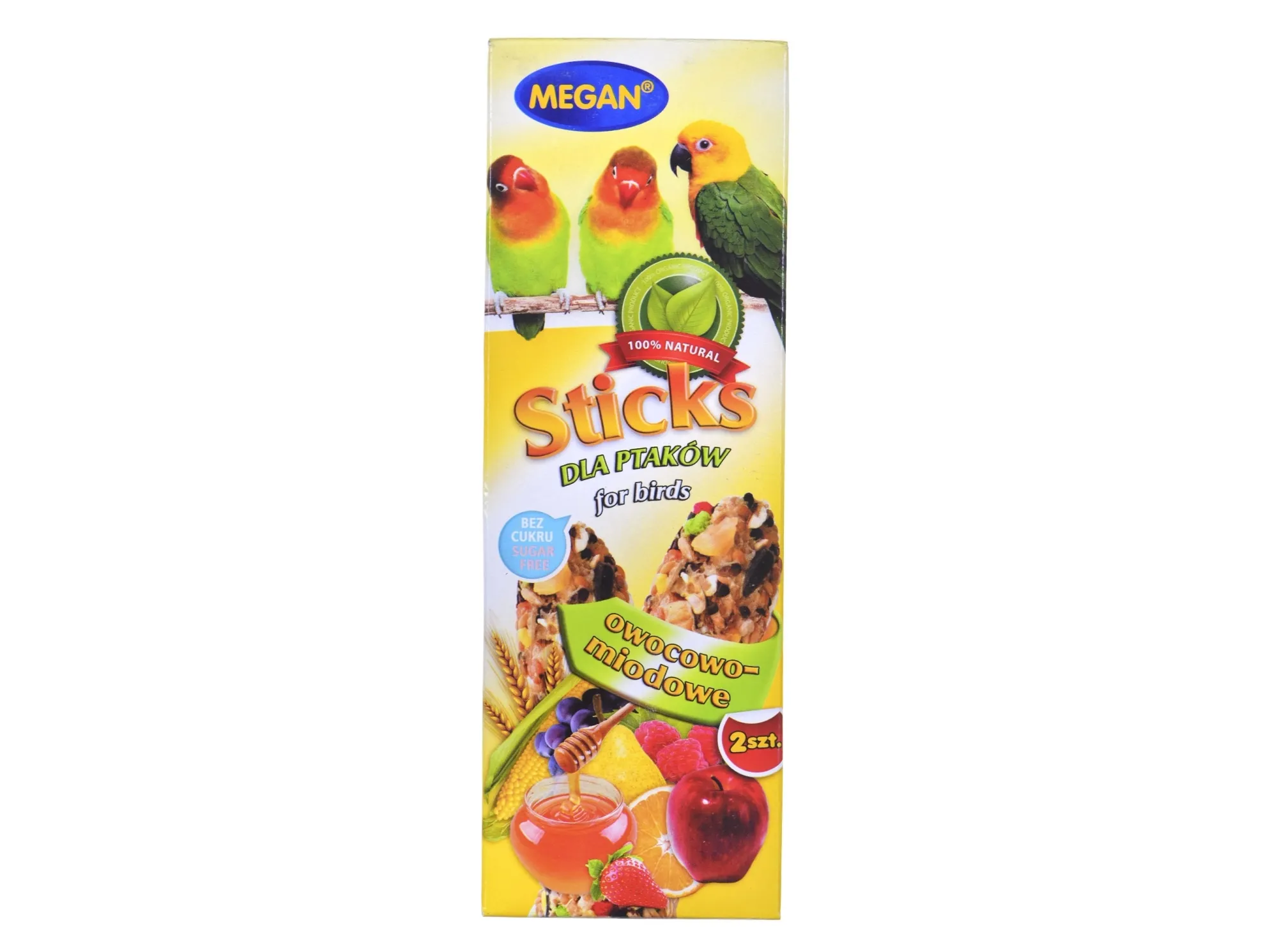 Megan Sticks for fugler, frukt og honning, 2 stk 90g