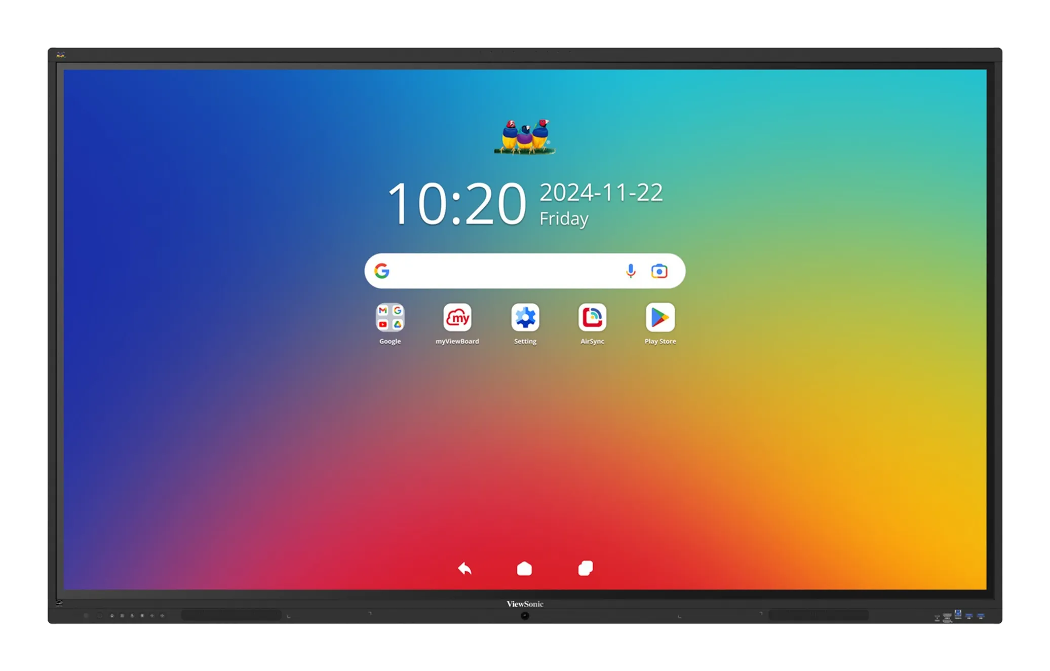 Viewsonic IFP 86IN 4K ANDROID 16 EDLA 64, 2,18 m (86), 1895,04 x 1065,96 mm, 450 cd/m², 1,07 milliarder farger, 3840 x 2160 piksler, TFT-LCD