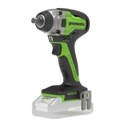 Greenworks GD24IW400, Slagtrekker, Pistolhåndtak, 1/2, Sort, Grønn, 2800 RPM, 400 Nm