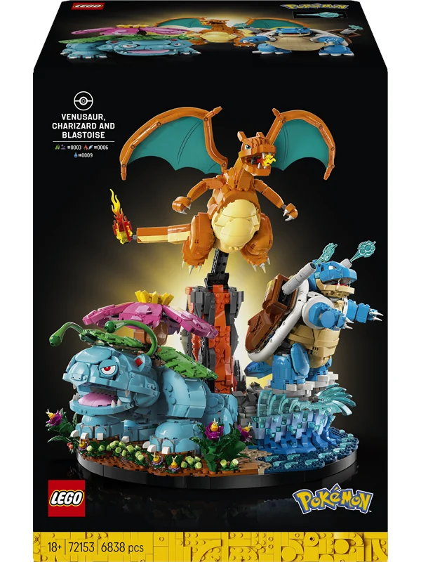LEGO Pokémon 72153 Venusaur Charizard and Blastoise