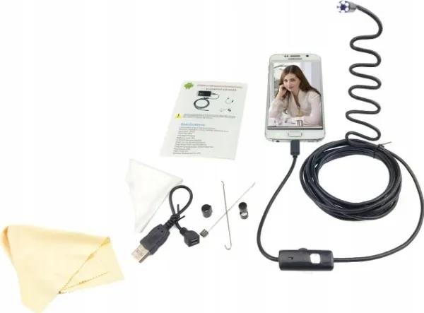 Endoskop/kamera til telefon Android/USB 1,5 m 5,5 mm