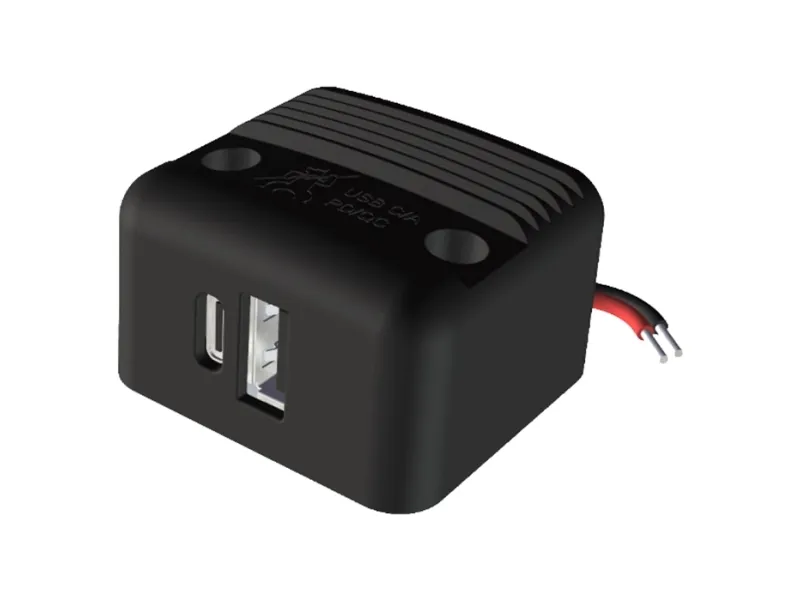 Dobbel USB-C/A-plugg for montering 12/24V