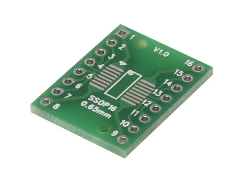 TRU COMPONENTS SSOP16-L eksperimentprint Epoxyd (L x B) 18 mm x 15.6 mm 35 µm pitch 2.54 mm (1 stk)