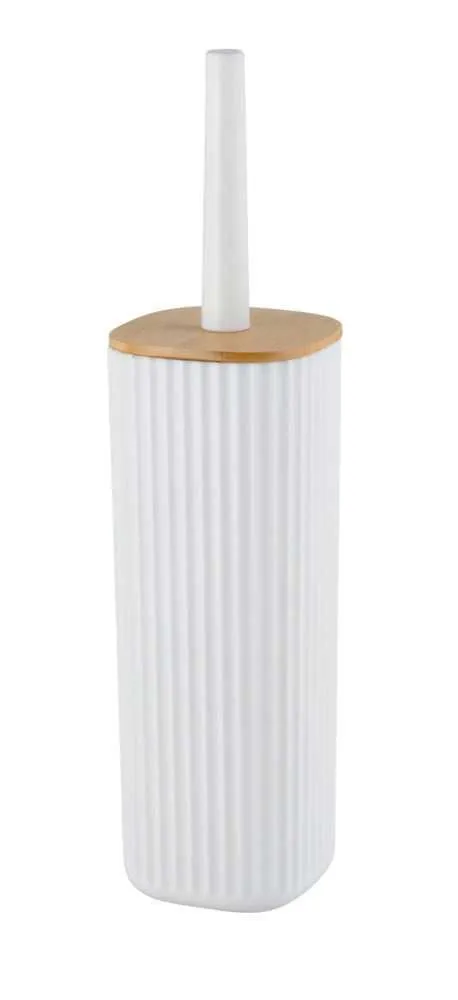 WENKO Rotello, Toalettbørste og holder, Hvit, Bamboo, Plast, 360 mm, 10 cm, 7,5 cm