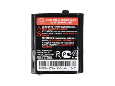 Motorola 59PMNN4477, batteri, Talkabout T62,T82, T82EX, T92 H2O, svart, nikkel-metallhydrid (NiMH), 800 mAh, 3,6 V