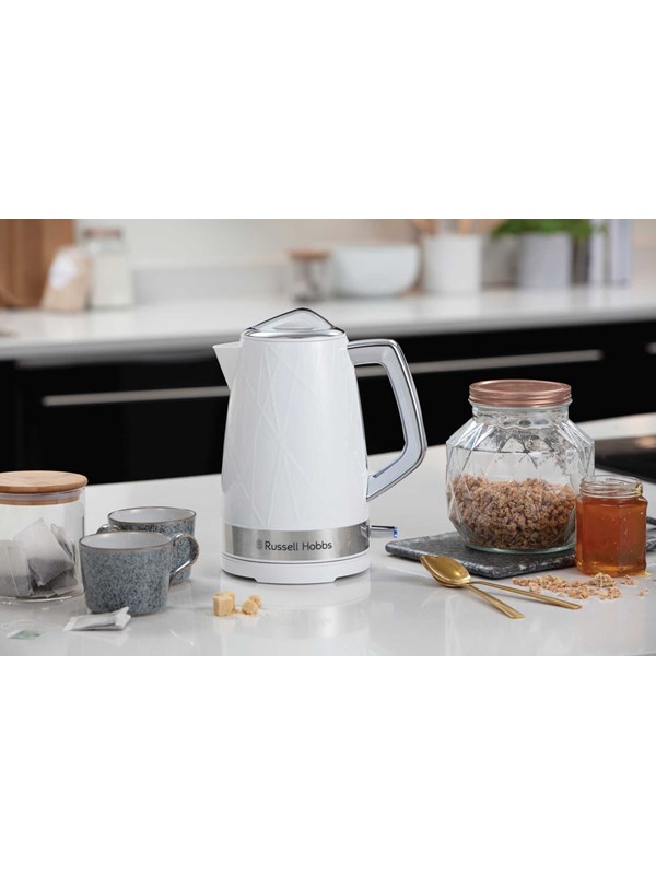 Russell Hobbs Vannkoker Structure Kettle - Hvit med ståldetaljer - 2400 W