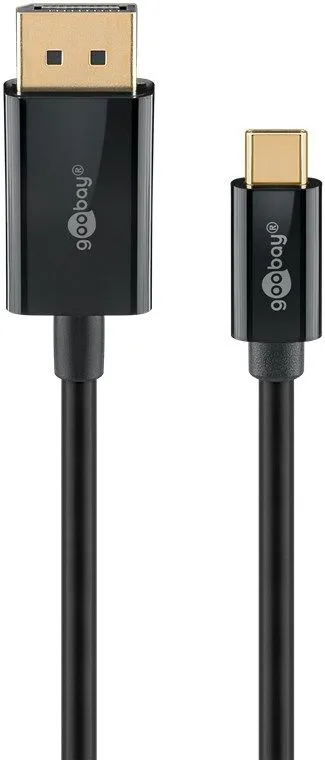 Goobay 75706, 3 m, USB Type-C, DisplayPort, Hankjønn, Hankjønn, Rett