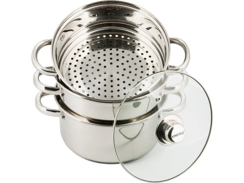 King Hoff dampegrytesett Kinghoff 4 deler, 22 cm, 4 liter