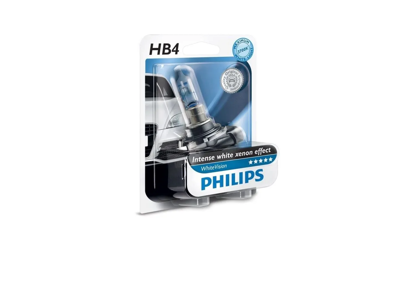 Philips Whitevision HB4 55W 12,8V - 1 stk.