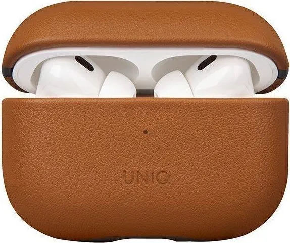 Uniq Terra-etui i ekte lær til Apple AirPods Pro 2, brun/toffee brown