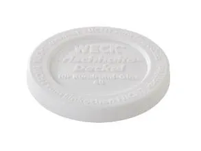 Låg Weck Ø8.6 cm til patentglas. Hvid Plast,5 stk/pk
