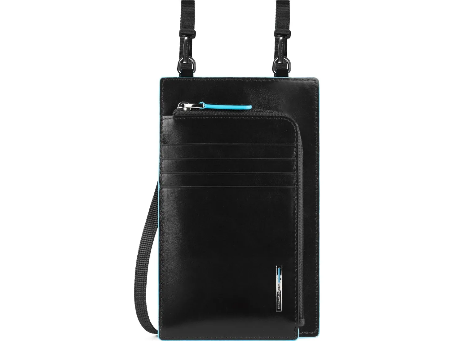 Piquadro Blue Square crossbody-veske svart 11,5 x 19 x 2 cm