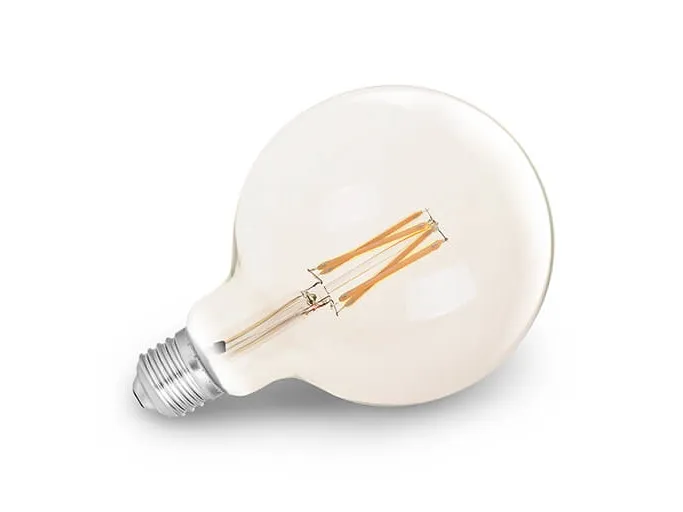 WiZ smart LED-pære hvit klar G125 E27 dimbar, 6,5W-60W
