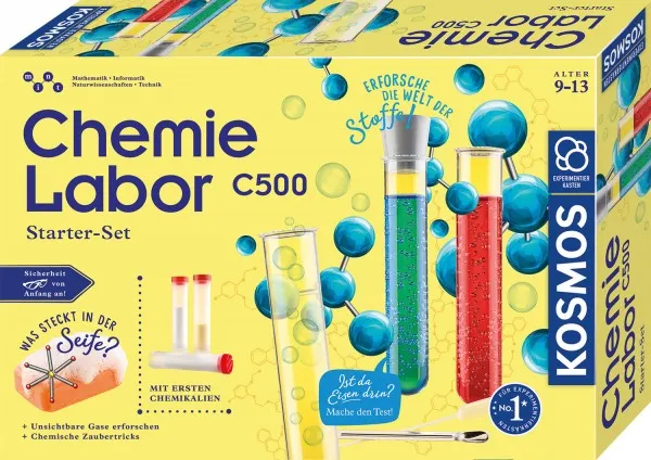 Kosmos Chemie labor C 500, Eksperiment sett, Kjemi, 9 år, Flerfarget