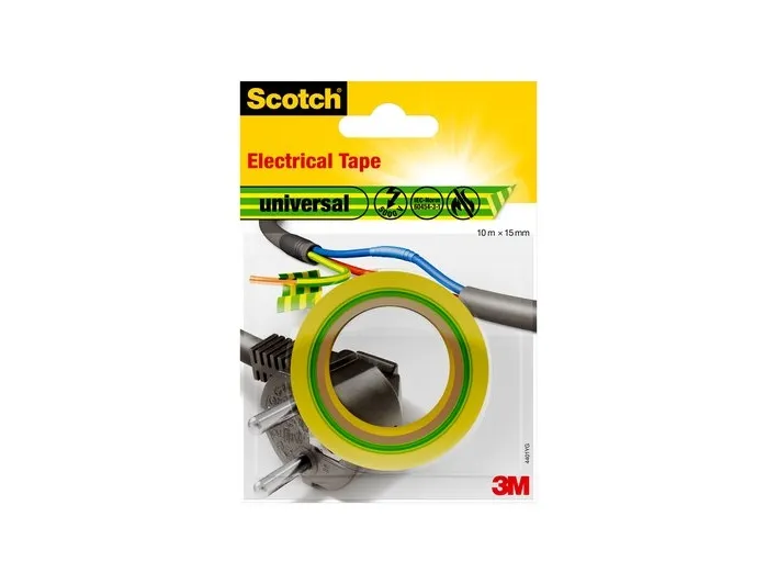 3M 7100021034, 1 stykker, Grønn/gul, PVC, 6000 V, 10 m, 15 mm