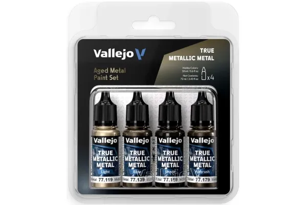 Vallejo 77.258 - True Metallic - Aged Metal malingsett
