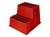 TWINCO TWIN 6700 - Safety step - 2 trinn - arbeidshøyde: 0.5 m - polyetylen med høy tetthet - rød