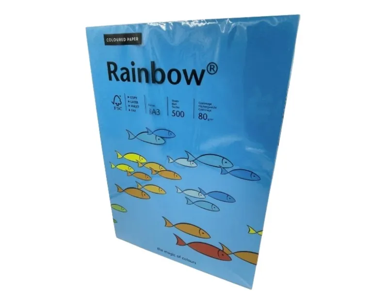 Rainbow farget skriverpapir DIN A3 80 g/m² 500 ark blå 88042764