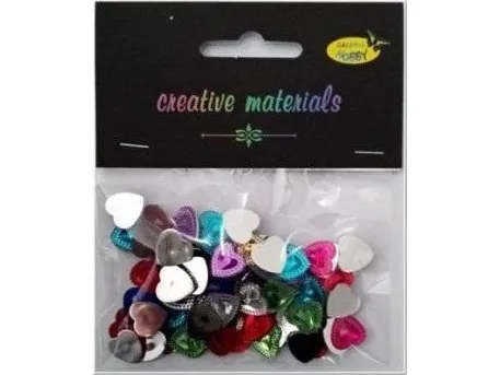 Akrilhjerter 10 mm 12 g