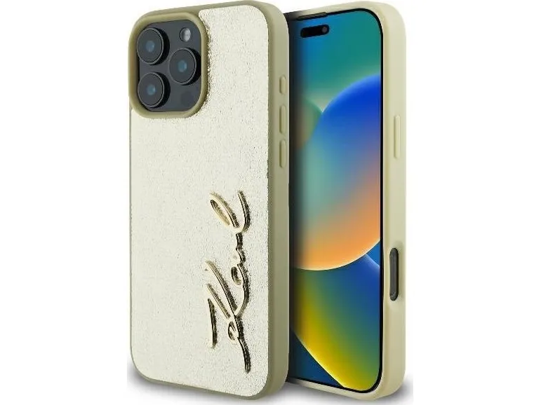 Karl Lagerfeld Karl Lagerfeld KLHCP16LPFMFBKMD iPhone 16 Pro 6.3 złoty/gold hardcase Metal Signature