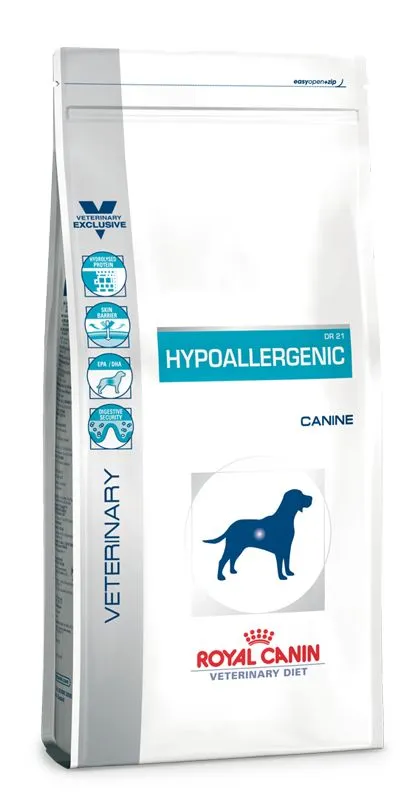 Royal Canin Hypoallergenic, Voksen, Enorm (> 45kg), Maxi (26 - 44 kg), Medium (11 - 25 kg), Mini (5 - 10kg), X-small (< 4kg), Lever, Ris, Grønnsaker, 7 kg