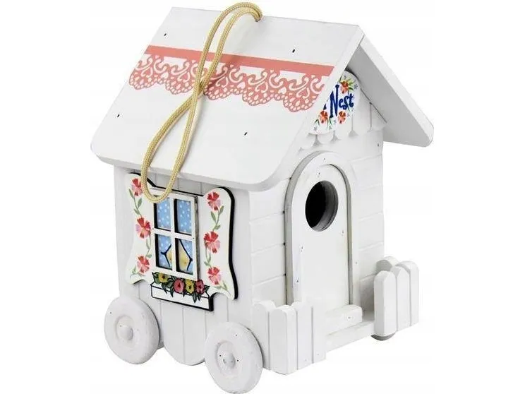 Garden&Fun fuglekasse/leggukasse, hvit, tre, 16×17×22,5 cm
