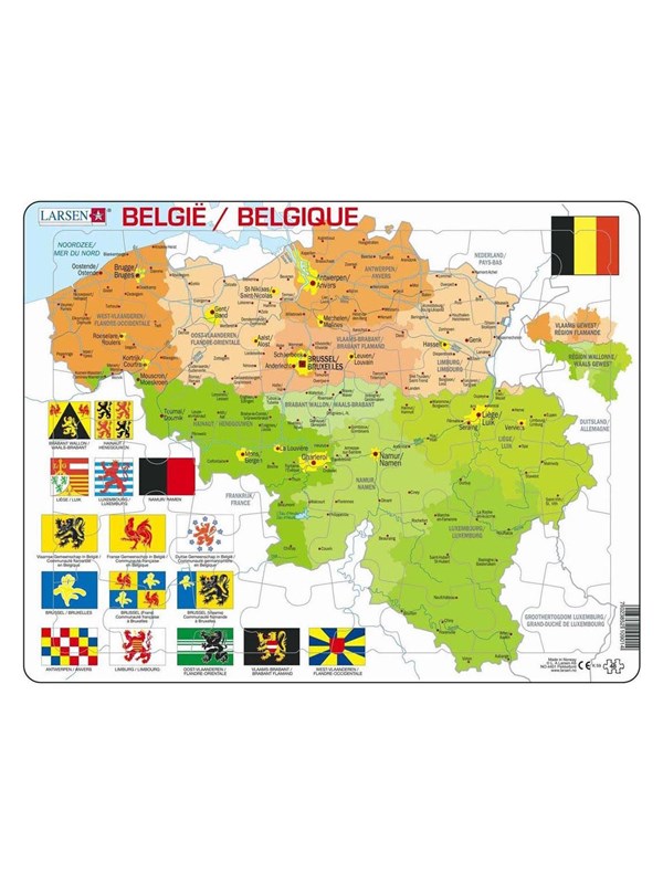 Selecta Play Larsen Jigsaw Puzzle Map Belgium 48 pcs. Gulv