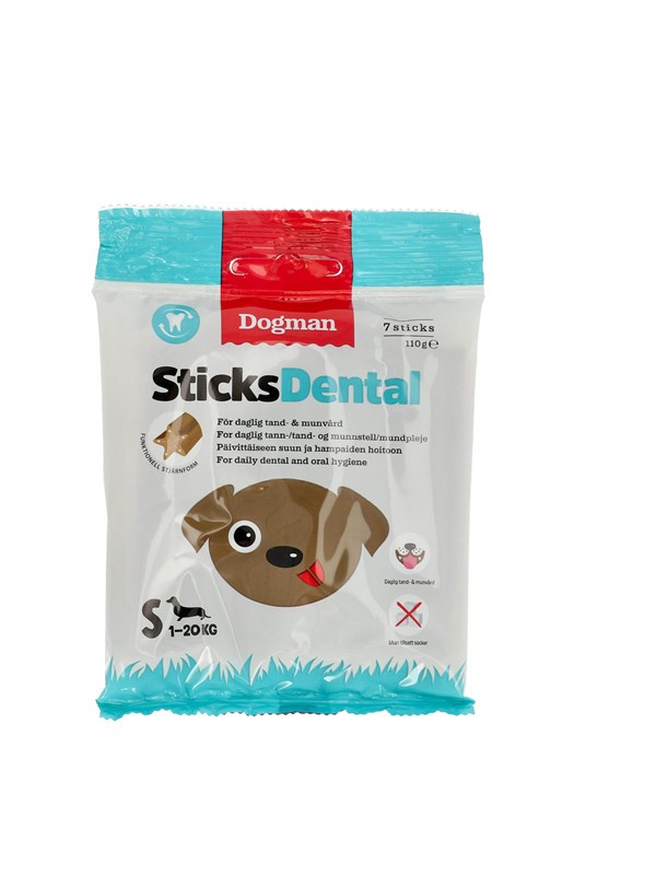 Dogman Sticks Dental Small Dogs 1-20KG (1-Pack / 7 Sticks / 110 gram)