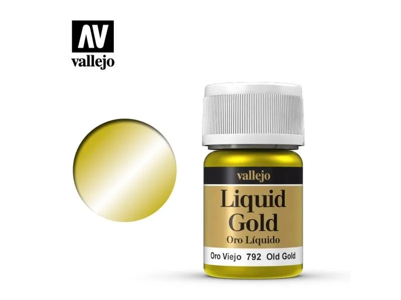 Vallejo 70.792, Gull, Alkoholbasert maling, Væske, 35 ml, 1 stykker