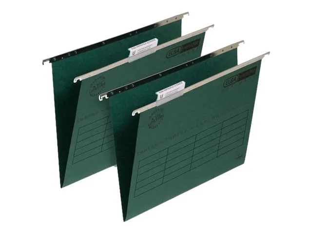 ELBA verticfile Ultimate - Hengefil - V-sokkel - for A4 (210 x 297 mm) - grønn (en pakke 50)