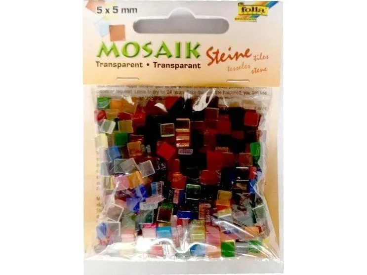 Gjennomsiktige steiner 5x5 mm 700 stk.
