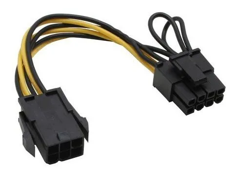 Inline? Intern strømadapter, 6-pinners til 8-pinners for PCIe (PCI-Express) grafikkort (26626)