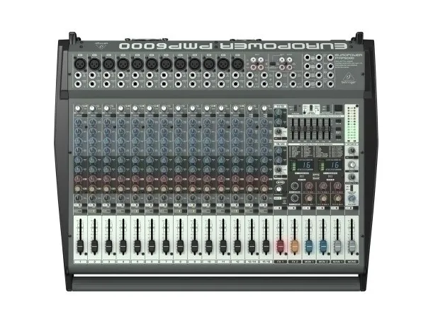 Behringer PMP6000 lydmikser 20 kanaler 10–200000 Hz svart