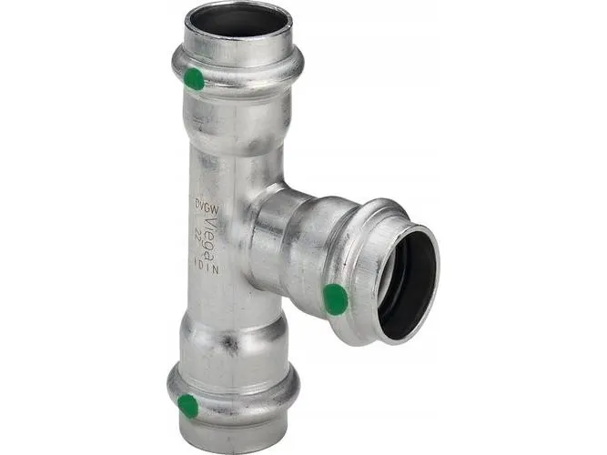VIEGA Inox tee 35x18x35 mm INOX, rustfri stål, SC-Contur