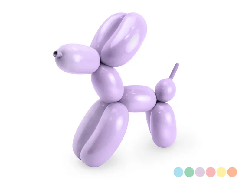 Party Deco ballonger i pastell 130 cm med pumpe (mix) 1/30 stk.