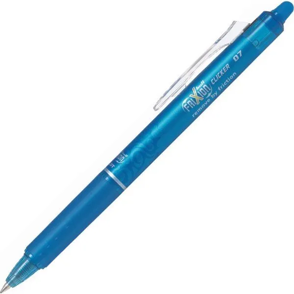 Pilot FriXion Ball Clicker - Rulleballpenn - lyseblå - 0.7 mm - medium - retraktil