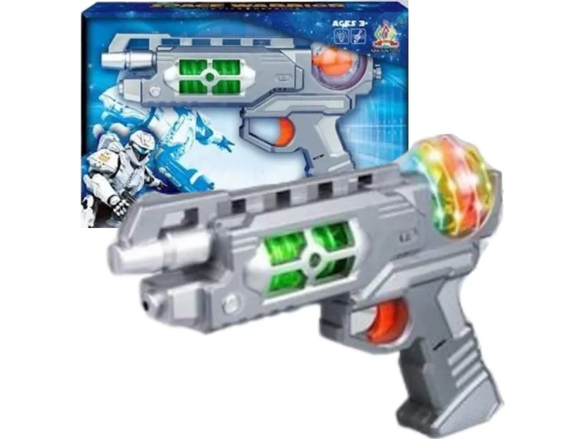 ProNice stor pistol med fargede LED-dioder på batteri - barneleketøy / gave