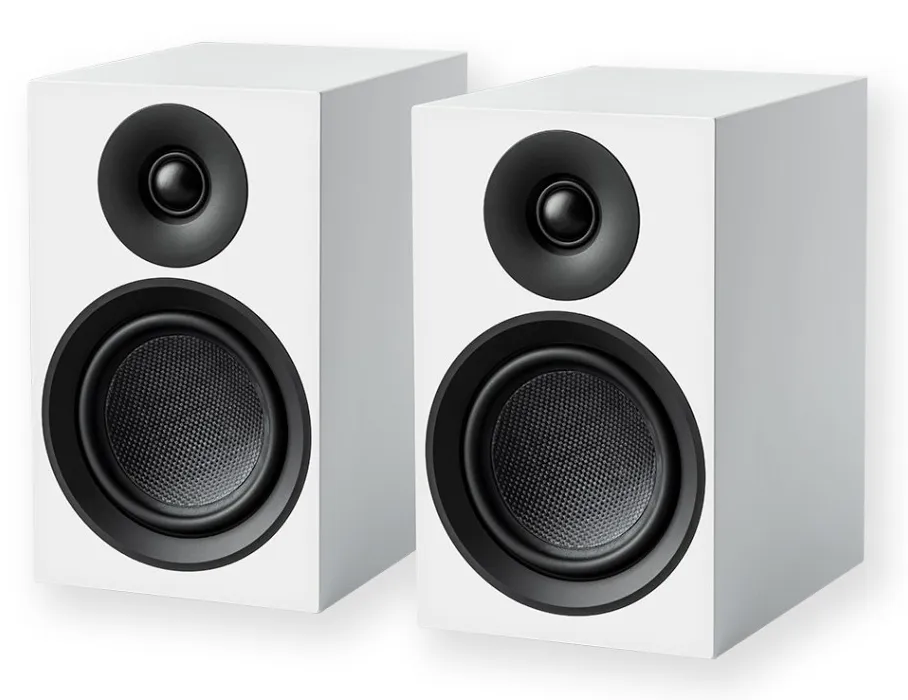 Pro-Ject Speaker Box 5 E Carbon, 2-veis, 2.0 kanaler, Koblet med ledninger (ikke trådløs), 150 W, 65 - 20000 Hz, Hvit