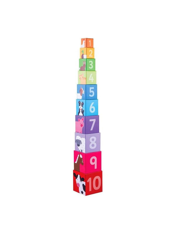 Bigjigs Farm Stacking Tower 10 pcs.