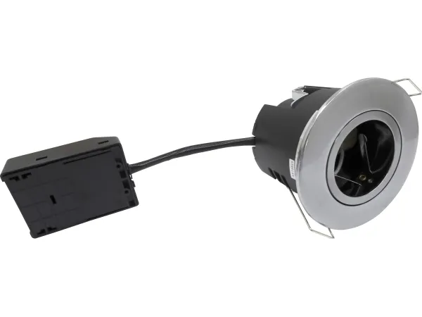 NORDTRONIC Uni Install G2, GU10, rund, børstet alu, indendørs brug
