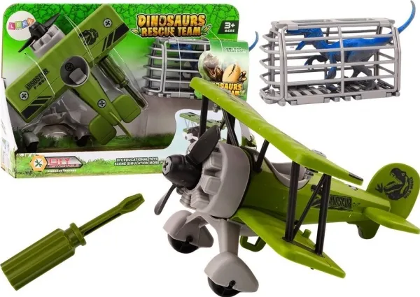 LeanToys flytransportbur for dinosaurer, demonterbart, grønn