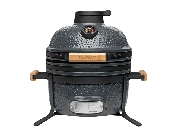 BergHOFF Ron, Barbecue, Kull (drivstoff), Balcone, Utendørs, Tabletop, Sort, Grå, Rund