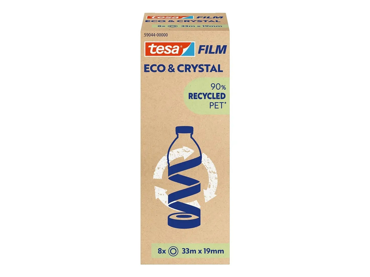 TESA 59044-00000-00, Gjennomsiktig, Monokromatisk, Polyetylentereftalat (PET), 33 m, 19 mm, Boks