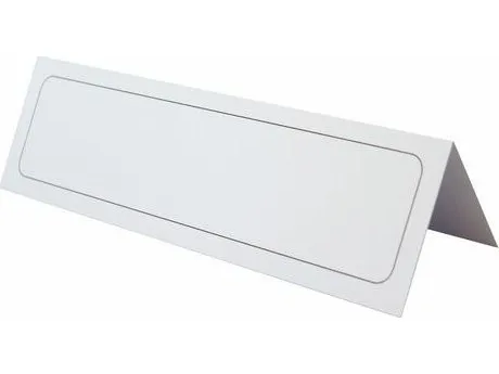 Bordskilte, DURABLE 08048, 250 g/m2, HxB: 61 x 210 mm, hvid, pakke med 100 stk