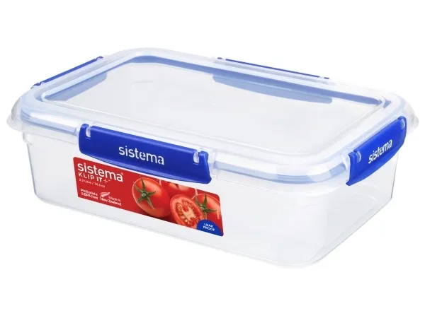 sistema matoppbevaringsbeholder KLIP IT PLUS 2,2 l blå