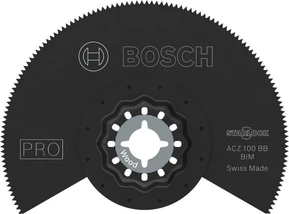Bosch 2 608 669 118, Segmentert blad, Laminat, Polyvinylklorid (PVC), Tre med spiker, Sort, 10 cm, 1 stykker