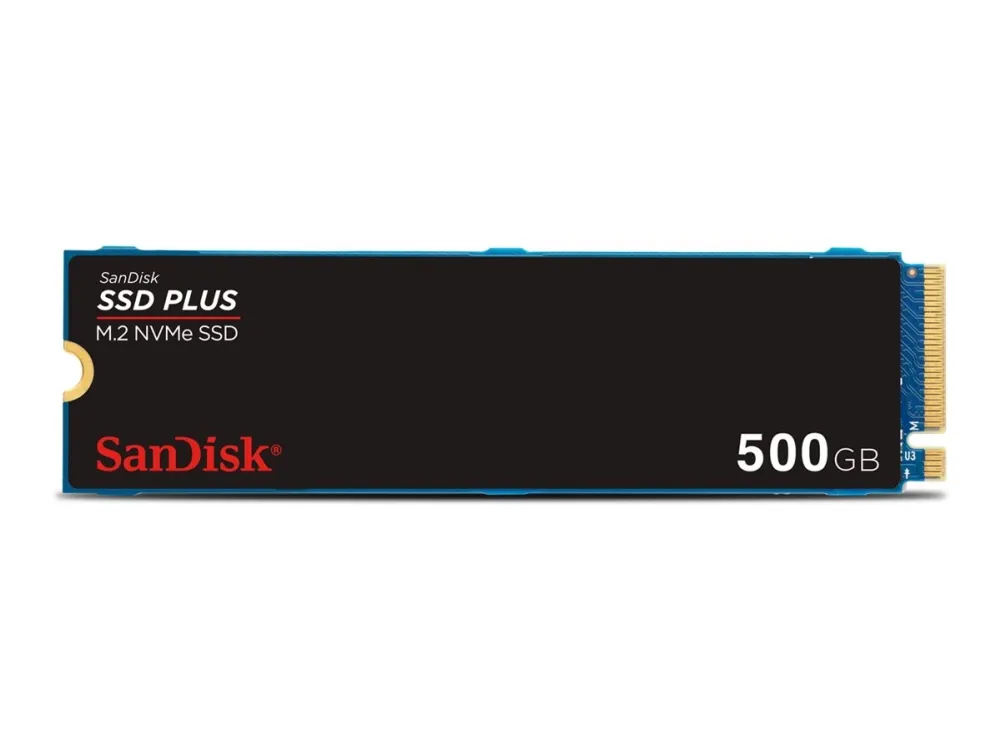 SanDisk SSD PLUS - SSD - 500 GB - intern - M.2 2280 - PCIe 3.0 (NVMe)