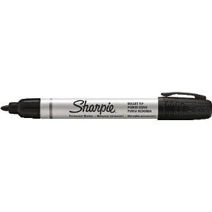 Permanent tusj Sharpie, industriell, rund spids, sort